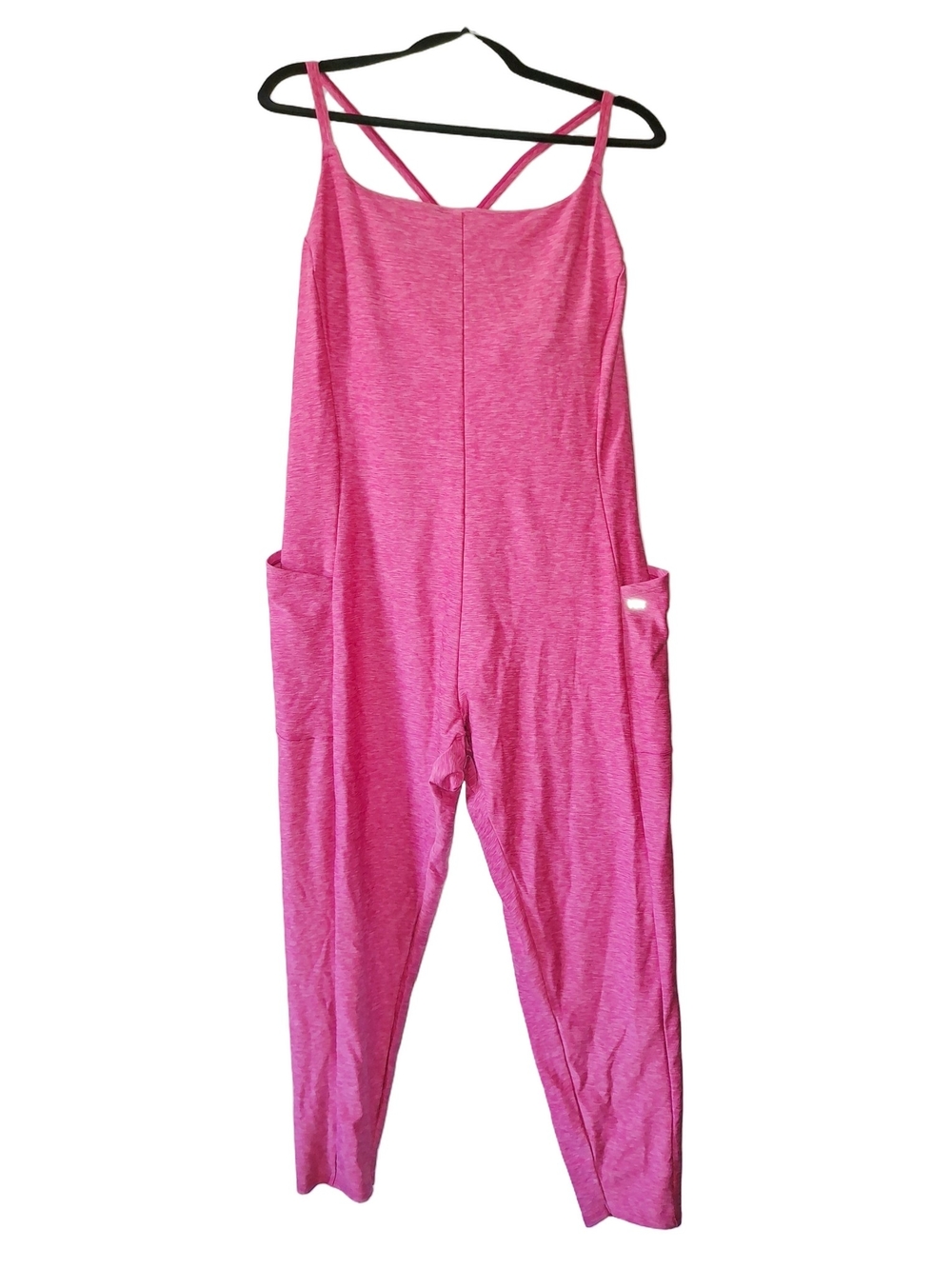 Victorias Secret VSX Barbie Pink XXL pocket Activewear Nwt Built In Bra Jumpsuit
